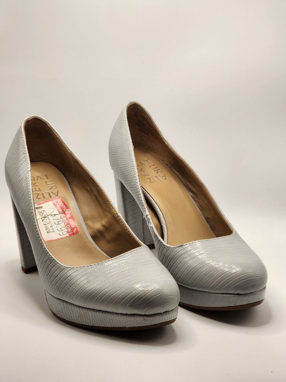 Womens Size 6 M Light Gray Naturalizer Berlin Pump High Heels Shoes - Fashion